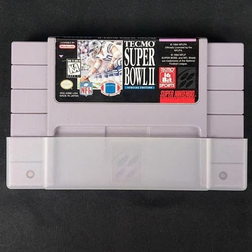 Tecmo Super Bowl II 2 Special Edition SNES Game Carteidge Authentic Tested 1995
