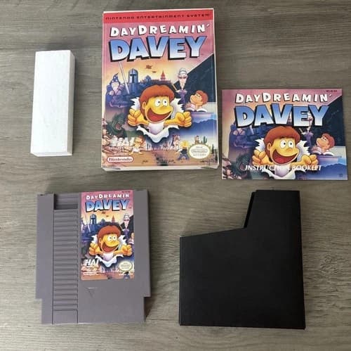 Day Dreamin’ Davey - Nintendo NES Video Game 1992 - Complete In Box CIB 🎮💥