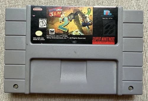 Earthworm Jim 2 Super Nintendo SNES Cartridge Only 1995 Authentic