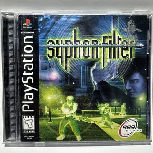 Syphon Filter Sony PlayStation 1, 1999 PS1 CIB Black Label Authentic