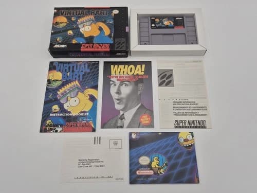 Virtual Bart - Super Nintendo SNES - Complete CIB - Great Condition - Authentic!