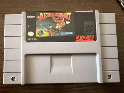 Aero the Acro-Bat (Super Nintendo Entertainment System 1993) CART ONLY Authentic