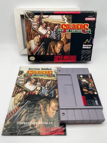 Soldiers of Fortune (Super Nintendo Entertainment System 1993) SNES CIB Complete