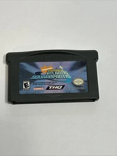SpongeBob's Atlantis SquarePantis GBA (Nintendo Game Boy Advance, 2007) Tested!