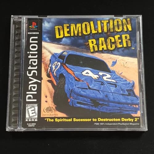 Demolition Racer -Sony PlayStation PS1- CIB Complete Tested Black label