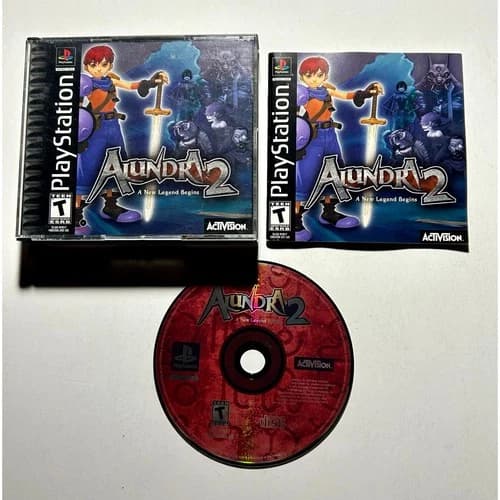 Alundra 2 (PS1 PlayStation 1)works Complete CIB🔥Nice Shape!