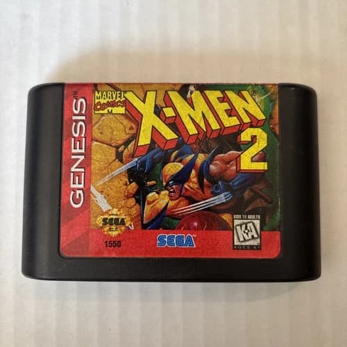 Vintage Sega Genesis X-Men 2 Video Game Marvel Comics Cartridge Only