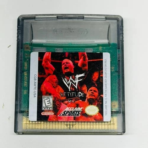 WWF Attitude Game Boy Color Wrestling Video Game GBC Acclaim Sports