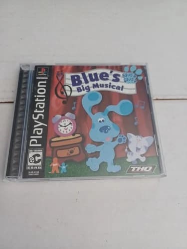Blues Clues Big Musical Game (Sony Playstation 1 PS1) Complete Black Label