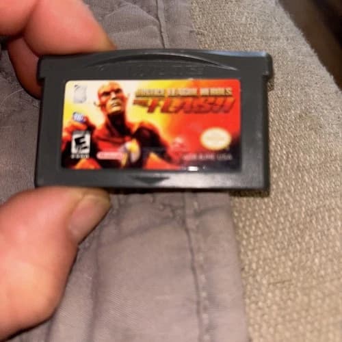 JUSTICE LEAGUE HEROES THE FLASH GAMEBOY ADVANCE GAME BOY GBA NINTENDO SP #lond