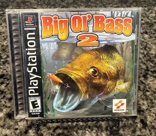 Konami Fisherman's Bait 2: Big Ol' Bass PS1 Complete Playstation Game 1999 CIB