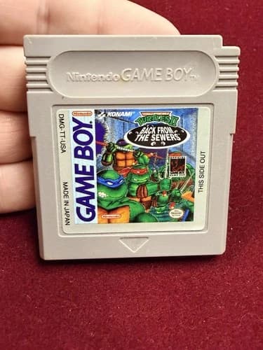 Nintendo Game Boy TMNT Teenage Mutant Turtles 2 Back From the Sewers Tested