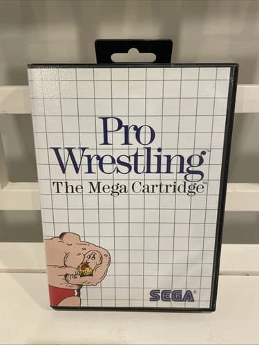 Pro Wrestling (Sega Master System, 1986) Manual, Insert, Box Authentic Tested