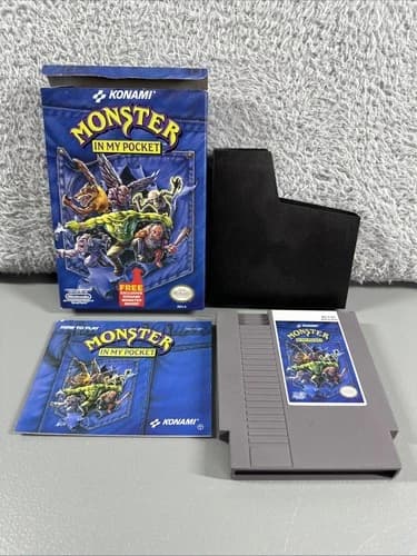 Monster in My Pocket Nintendo CIB NES In Box w/ Manual Protector 90s RARE