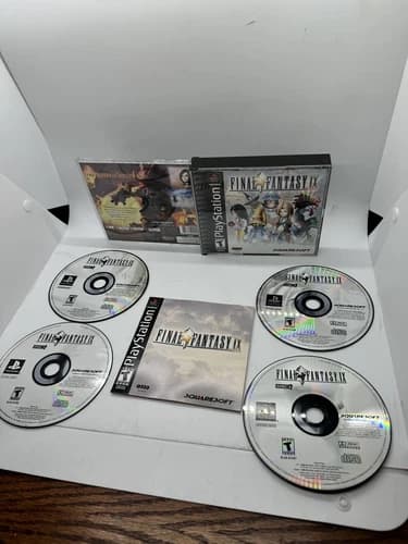 Final Fantasy IX PS1 Sony Playstation Black Label Complete W Reg Card