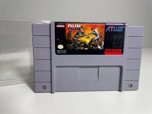 RUN SABER SNES Super Nintendo Authentic Cartridge Excellent Mint Tested Atlus