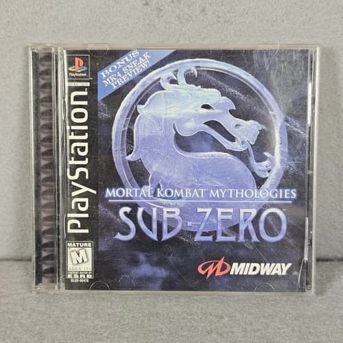 Mortal Kombat Mythologies: Sub Zero (Sony PlayStation 1 PS1, 1997) Complete