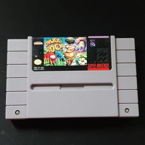 Chuck Rock Super Nintendo SNES Authentic Tested And Working Cartridge Only