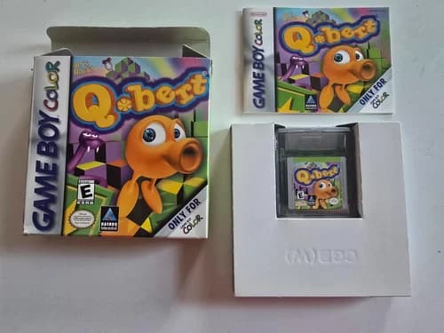 Q-Bert (Nintendo Game Boy Color GBC, 2000) Complete CIB - Tested - Authentic