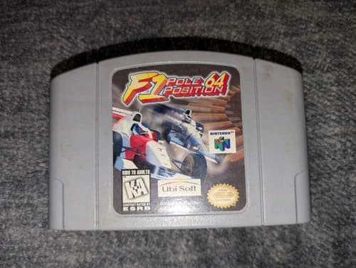 F1 Pole Position 64 (Nintendo 64, 1997) N64 Authentic! Tested & Working!