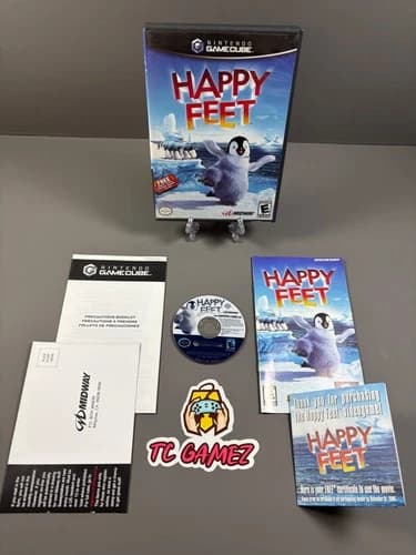 Happy Feet Nintendo GameCube CIB Complete with Movie Ticket