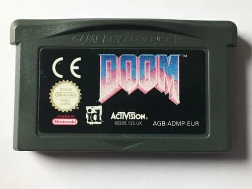 Doom (Cartridge Only, Region Free) Authentic Gameboy GBA Advance G2