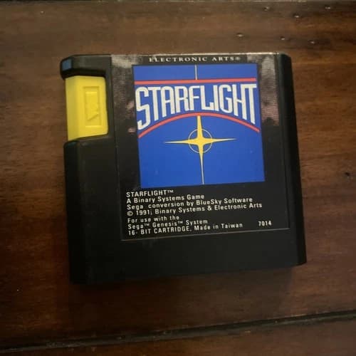 Starflight (Sega Genesis, 1991) Cartridge Only Tested Authentic Electronic Arts