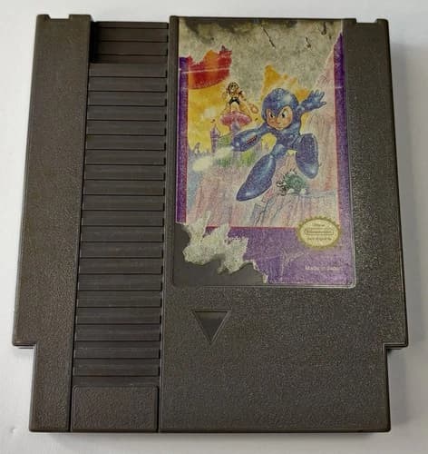 Mega Man 4 (Nintendo NES, 1991) Torn Label Authentic Cartridge Only *TESTED*