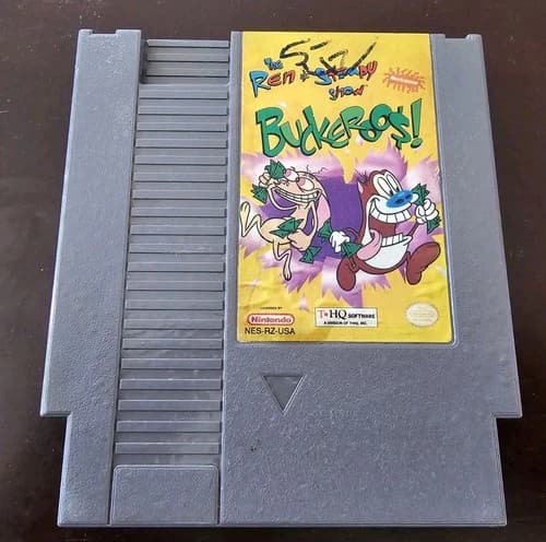 The Ren And Stimpy Show Buckeroos: Nintendo Nes Tested And Working Game