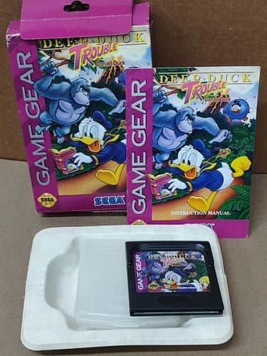 Deep Duck Trouble SEGA Game Gear Box Manual Cart Case Tray EXCELLENT SHAPE!