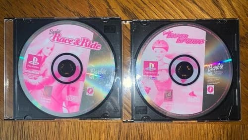 PS1 Games Barbie Super Sports Plus Barbie Race And Ride PlayStation 1
