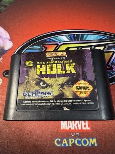 The Incredible Hulk (Sega Genesis, 1994) Cartridge Only- TESTED & WORKS