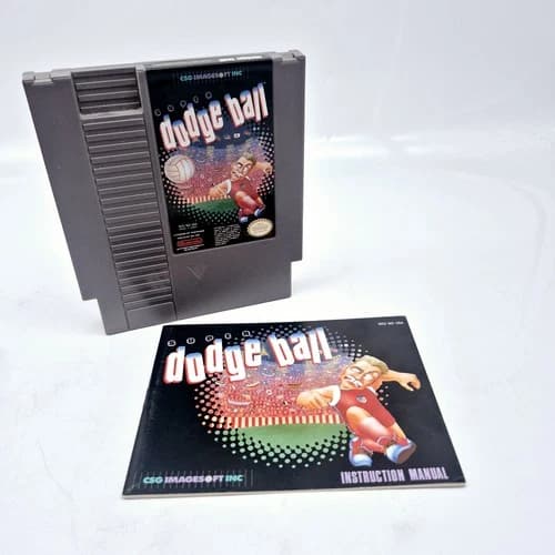 Super Dodge Ball Nintendo NES Cartridge and Instructions Working