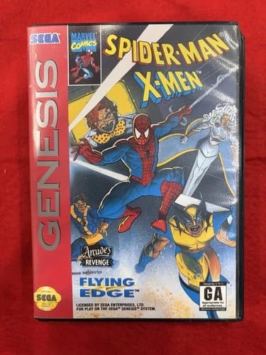 Spider-Man/X-Men: Arcade's Revenge (Sega Genesis, 1993) CIB Complete