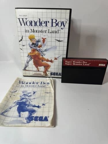 Wonder Boy in Monster Land (Sega Master System) CIB with Manual