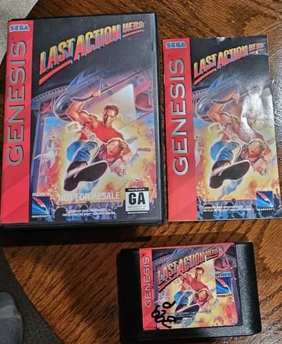 Last Action Hero (Sega Genesis, 1993) Authentic Game Cartridge, CIB Complete