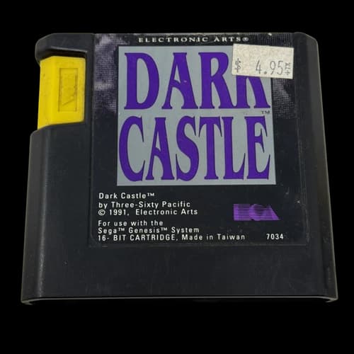 Dark Castle Sega Genesis Video Game 16-Bit Cartridge