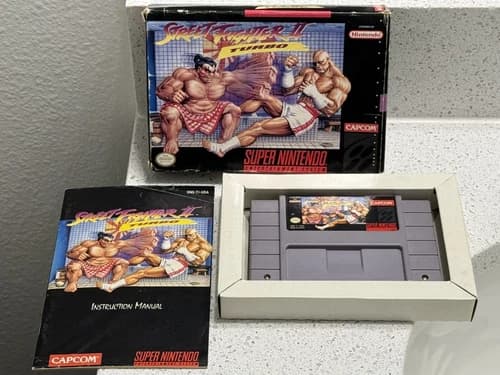 Street Fighter II: Turbo (Super Nintendo, 1993) SNES CIB Complete Box Manual