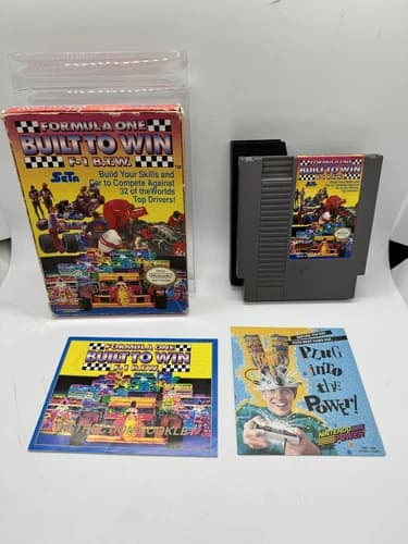 Formula One 1 Built To Win Nintendo NES Complete CIB Rare!!!
