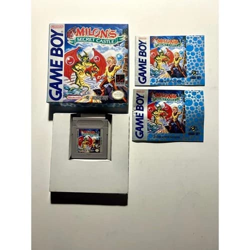 Milon's Secret Castle (Nintendo Game Boy)works w/ extra manual Complete CIB🔥