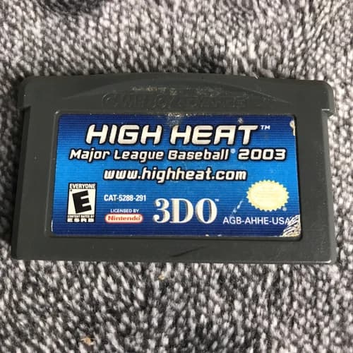 High Heat Major League Baseball 2003 Nintendo Game Boy Advance, 2002 Tested