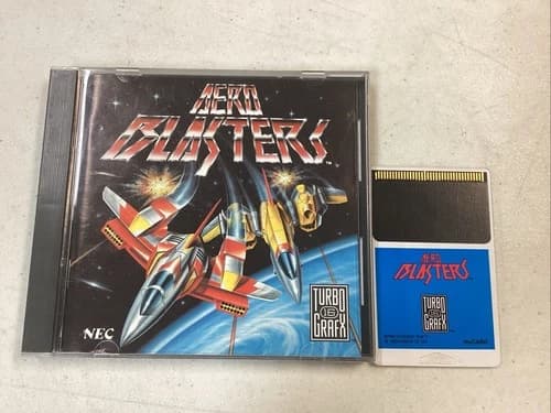 Aero Blasters (TurboGrafx-16, 1990) CIB Manual Tested