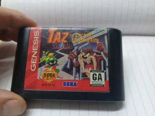 Taz in Escape from Mars- Sega Genesis- Cart Only- Tested- Authentic