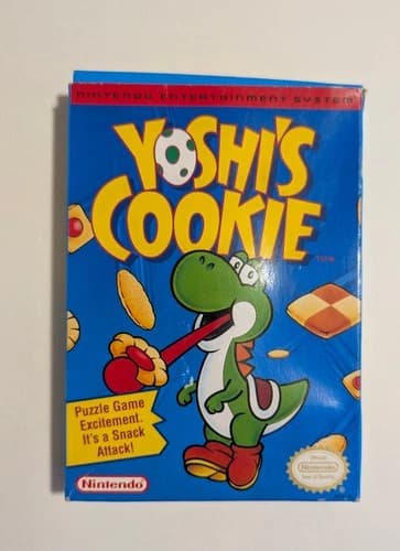 Yoshi's Cookie Nintendo Entertainment System 1993 Complete CIB Tested Working