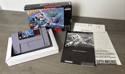 Mega Man X SNES, Super Nintendo Complete in Box CIB – Authentic w/manual 🎮💥