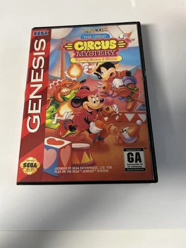 Sega Genesis Video Game The Great Circus Mystery Starring Mickey and Minnie