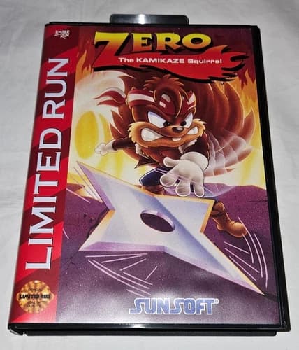 Zero The Kamikaze Squirrel Limited Run Games LRG Sega Genesis Cartridge Complete
