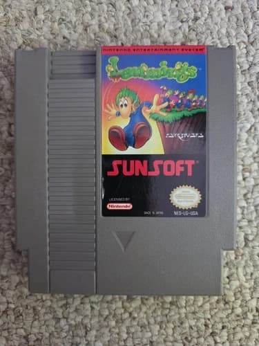 Lemmings Nintendo NES Authentic Cartridge - Tested & Works
