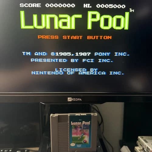 Lunar Pool (Nintendo Entertainment System, 1987) NES