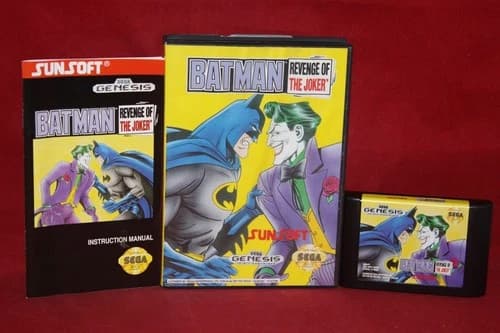 Batman: Revenge of the Joker (Sega Genesis 1992) Authentic Game, CIB Complete